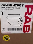 Rab VAN3HH70/QT Vandalproof 9" X Ceiling Mount Metal Halide Lamp 70W Bronze. Fixed Price $300.00.