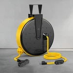 Dewenwils 30FT Retractable Extension REEL,16/3 Gauge Sjtw Power Cord,metal. Fixed Price $45.99.