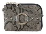 Jentou Women's Alyssa Python Print Leather Zip Wristlet Wallet JT8372-GRYBLK. Fixed Price $27.48.