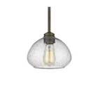 Z-lite Amon 8" Wide Pendant With Clear Seedy Glass Olde Bronze. Fixed Price $21.75.