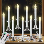 Celebrationlight 10X Flameless Led Taper Candles W/ Remote, Timer & Suction Cup. Fixed Price $66.04.