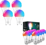 Smart Led Light Bulbs E26 8-PACK & GU24 4-PACK Energy Saving Bundle. Fixed Price $138.99.