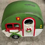 Vintage Galvanized Metal Camper Light Up Christmas Table Mantle Decoration. Fixed Price $29.99.