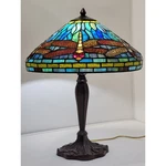 Dale Tiffany Colorful Dragonfly Stained Glass Table Lamp 22" H X 16" W. Fixed Price $695.00.