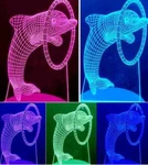 Dolphin 3D Illusion Led Lamp Night Light Gift Toy Novelty With Remote!. Fixed Price $14.25.