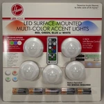 5 Pack Hoover Wireless Led Surface-mounted Multi-color Accent Lights W/ Remote. Fixed Price $19.99.