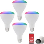 4 Pack Ultrapro Smart Color Changing Light Bulb Wi-fi BR30 Led, 700 Lm, 9 Watts. Fixed Price $21.99.