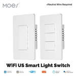 Moes 1/2/3/4 Gang Wifi Smart Wall Light Switches Combo Alexa Google App Remote. Fixed Price $19.79.