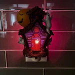 Whimsical Halloween Night Light Midwest Cbk Spooky House Ghosts Swivel Base. Fixed Price $15.99.
