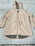 Women Time & Tru Light Pink Cheetah Hooded Rain Jacket / Windbreaker Size Xl. Fixed Price $12.00.