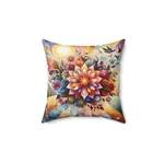 Universal Joy Love & Peace Spun Polyester Square Pillow. Fixed Price $41.95.