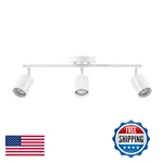 Globe Electric 64000092 21 3-LIGHT Track Lighting Matte White Pivoting Shades. Fixed Price $91.26.