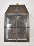 Hinkley Nantucket Small Wall Mounted Lantern Aged Brass Finish Clear Seedy Glass. Fixed Price $104.99.