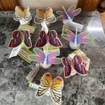 Led Light Up Butterfly Fiber Optic Decorations Lote 9 Pices. Fixed Price $33.00.