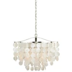 Vaxcel Elsa Capiz Shell 20' Pendant, Satin Nickel - P0139. Fixed Price $399.99.