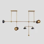 Stilnovo Style Seven Lights Shade Sputnik Chandelier Fixture Brass Ceiling. Fixed Price $410.33.