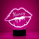 Lips Led Acrylic Night Light - Personalize Free, Custom Gift, With Remote. Fixed Price $39.99.
