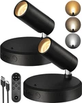 Spotlights Indoor With Remote, 5500MAH Rechargeable Picture Lights, Wireless Led. Fixed Price $38.16.