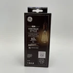 Vintage Style Clear Glass 60W ST19 Dimmable Light Bulb. Fixed Price $10.99.
