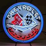 Chevrolet Corvette C1 Neon Sign - Silkscreen Backing Chevy Gm Dealership. Fixed Price $499.97.