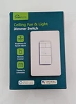 Treatlife Smart Ceiling Fan And Light Dimmer Switch Wi-fi White. Fixed Price $37.99.
