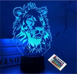 Night Light Lion 3D Illusion Lamp Led Color Changing Remote Kids Room Decor. Fixed Price $29.99.