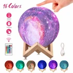Moon Lamp 3D Impression 16 Couleurs Led Night Light Avec Support Et Com. Fixed Price $51.12.