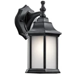Kichler 9776S Black Chesapeake 11" Satin Glass Outdoor Wall Sconce. Fixed Price $60.78.