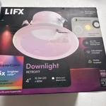 Lifx 4 In. Smart Adjustable Retrofit Deep Baffle Recessed Trim Kit Downlight. Fixed Price $21.99.