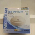 New In Box. Meridian Led Tap Lights , 2 Per. Fixed Price $9.79.