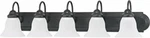 Nuvo 60-3164 Vanity Light Fixture In Mahogany Bronze With Frosted White Glass. Fixed Price $153.99.