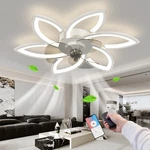 Modern Dimmable Fan Lights Flush Mount Led Ceiling With Remote App Control. Fixed Price $71.00.