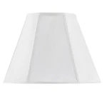 Cal Lighting Piped Empire 11" Tall White Fabric Shade SH-8106-14-WH. Fixed Price $68.00.