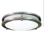 Homeselects Saturn 2-LIGHT Brushed Nickel Flush Mount 6102. Fixed Price $24.03.