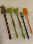 Tiki Bar Swizzle Sticks Texas Ohio Lei Low Tatsuya Porco Hawaiian Village. Fixed Price $19.00.