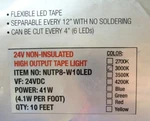 Nora Lighting NUTP8-W10LED 24V 10' High Output Tape Roll 3000K. Fixed Price $149.96.