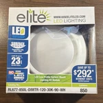 Elite Led Dimmable Panel Light 6" 850 Lumens 3000K White Surface Mount. Fixed Price $21.95.