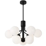 Dainolite Amanda Light Halogen Chandelier, Black/opal Glass AMA-249C-MB. Fixed Price $398.40.