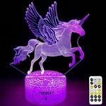 Acrylic 3D Unicorn Led Night Light Bedroom Child 7 Colors Changing Bedside Lamp. Fixed Price $6.98.