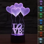 3D Led Table Night Light For Bedroom Gift Valentine's Day Wife Mom Girl Kids. Fixed Price $16.99.