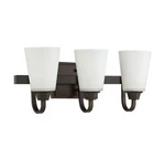 Jeremiah 41903-ESP Grace 21" 3-LIGHT White Frosted Vanity In Espresso. Fixed Price $137.25.
