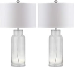 Safavieh 30-INCH Clear Glass Bottle Table Lamps Set Of 2 With Led Bulbs. Fixed Price $172.99.