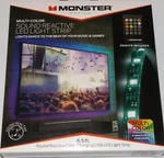 Monster Multi Color Sound Reactive Led Light Strip 6.5 Ft W/ Remote, Usb Powered. Fixed Price $17.99.