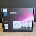 Philips Hue White And Color Ambiance A19 Bluetooth 75W Smart Led Starter Kit. Fixed Price $114.49.