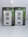 (2) Westek Lumicover Motion Activated Light Outlet Plate White Lcr-mcdo-w. Fixed Price $22.99.