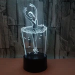 Wmh 3D Ballet Dancer Night Light Touch Table Desk Optical Illusion Lamps 7 Co.... Fixed Price $17.59.