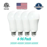 4-96 Pack A19 15W Dimmable Led Bulbs 1600 Lms Listed 100W Equivalent 120V E26. Fixed Price $199.99.