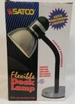 Satco Model SF76-355 Flexible Goose Desk Lamp. Black With Brush Steel Finish. Fixed Price $17.99.