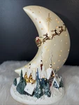 Vintage Hand-painted Moon Ceramic Christmas Night Light. Fixed Price $30.00.