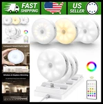 Ezvalo Under Cabinet Rechargeable Puck Lights With Remote, 6 Pack. Fixed Price $69.99.